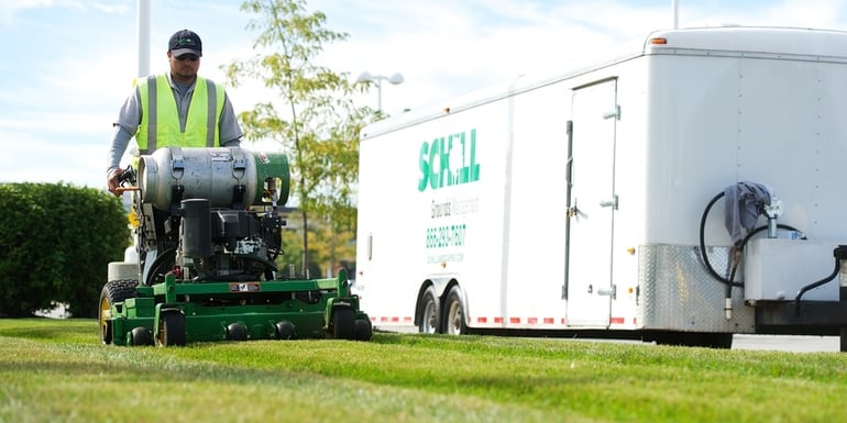 Schill Grounds Management has the largest fleet of propane-powered mowers of any commercial landscape grounds management company in Northern Ohio.