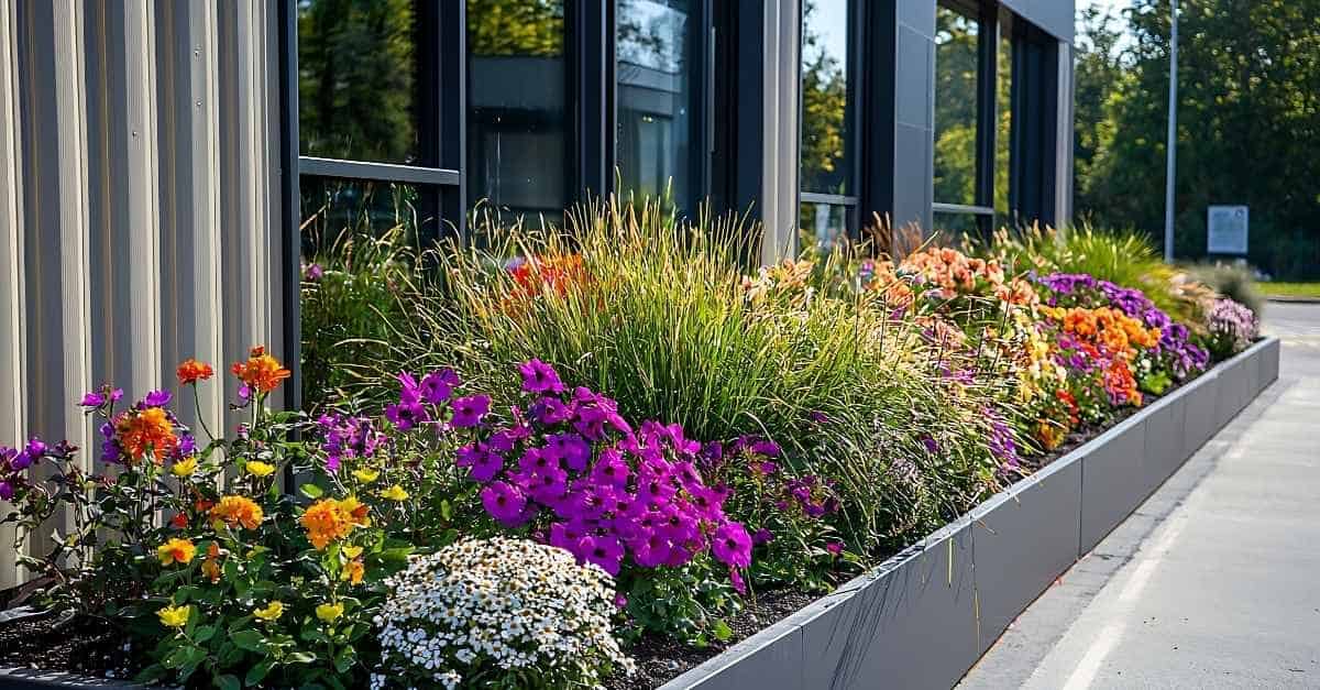 commercial property summer landscaping