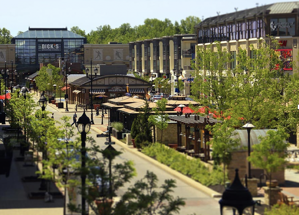 Retail landscape services showcased at shopping center
